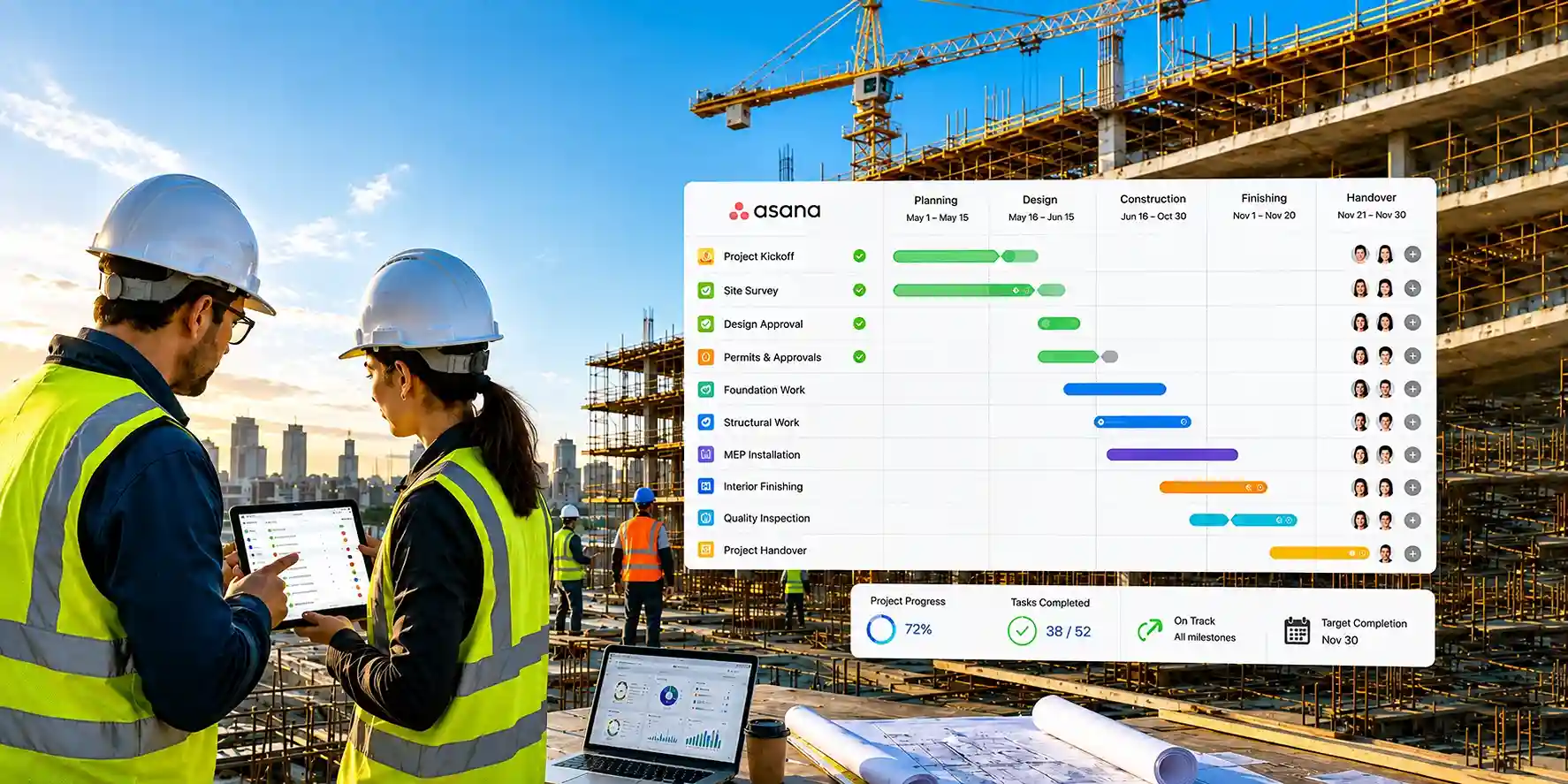 How Construction Companies Use Asana to Deliver on Time